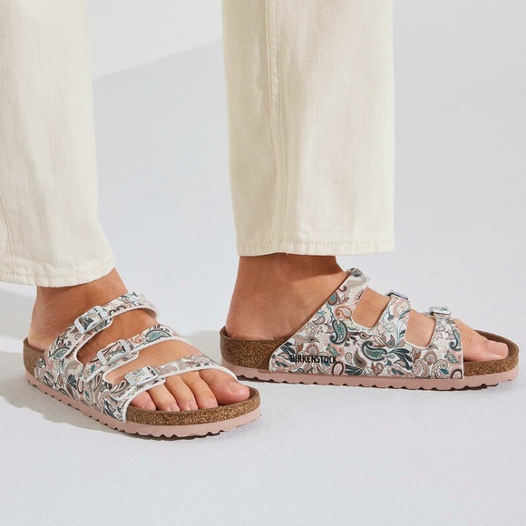 Birkenstock Florida Fresh Vegan Flower sandals, size 8 women (39euro) NWT - Picture 2 of 12